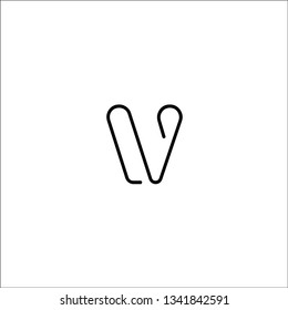 Vector Vector V. A beautiful logotype design for the branding of a luxury company.