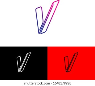 Vector V Letter Design Company Logo