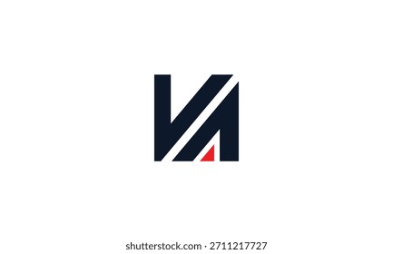 Logotipo de Vector VA, letra VA, diseño de logotipo de letra AV. Logotipo inicial del monograma AV en mayúsculas.