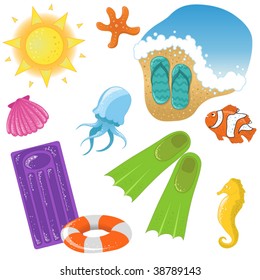Vector vacation icon set