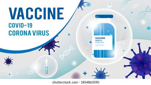 vector vaccination concept covid19 corona virus template homepage poster and banner Medical