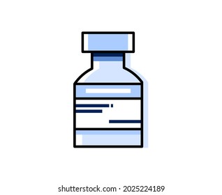 Vector vaccine covid 19. Vector medical icon. Illustration antiviral vaccine. No font.