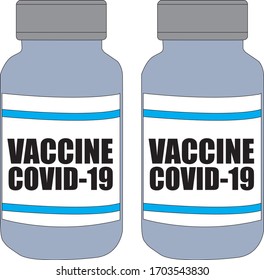 Vector for vaccine covid-19 on white background