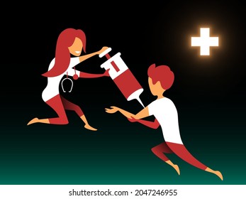 Vector vaccine in gradient style
