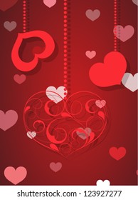 Vector valentine background with heart