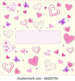 vector valentine background with heart