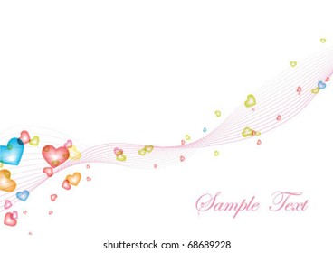 vector valentine background with heart