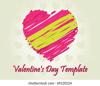 vector valentine background with heart