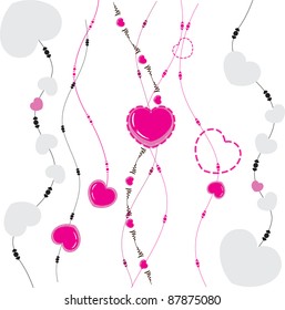 vector valentine background with heart