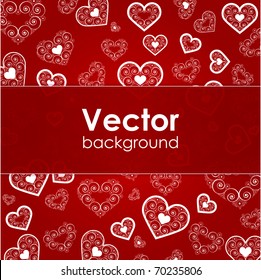 Vector valentine background with heart Eps 10