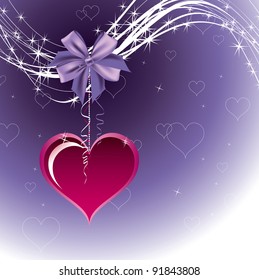 Vector Valentine Background with Heart. Eps10.