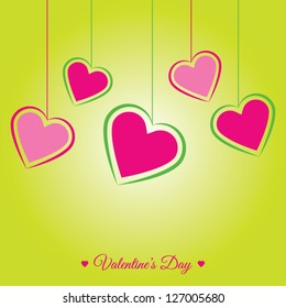 Vector valentine background with hearts