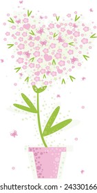 vector valentine background with hearts