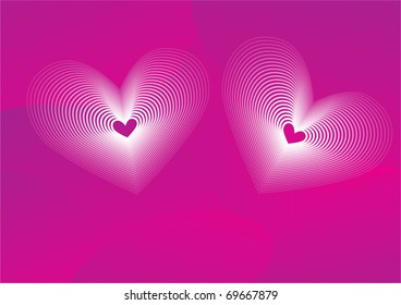 vector Valentine background with hearts
