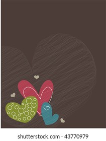 Vector valentine background with hearts. (EPS10) with place for your text.
