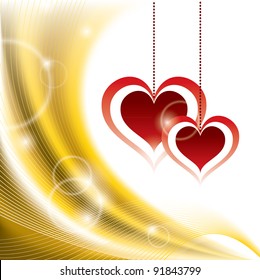 Vector Valentine Background with Hearts. Eps10.