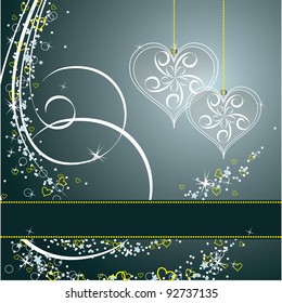 Vector Valentine Background with Hearts. Eps10 Format.