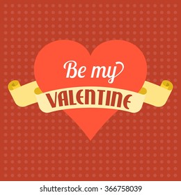 Vector valentine background theme,heart and ribbon
