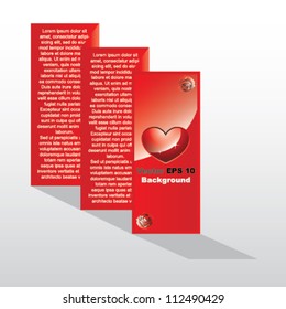Vector valentine brochure design