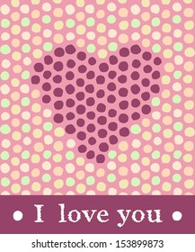 vector valentine card