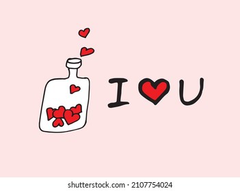 Vector Valentine card with heart