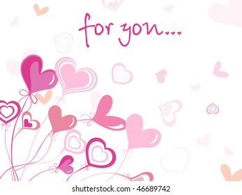 vector valentine card only for love