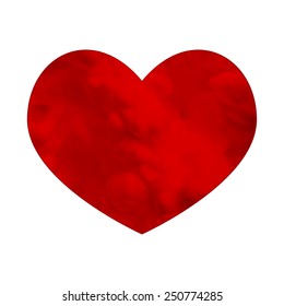Vector valentine card with red hearts on a white background