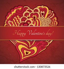 Vector valentine card template