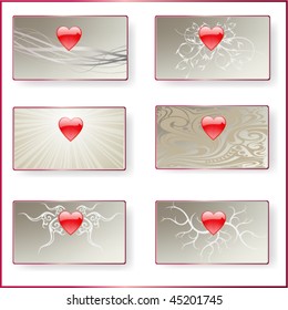 vector valentine cards
