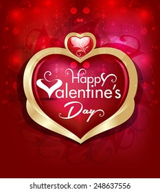 Vector valentine day  Background with Heart Illustration
