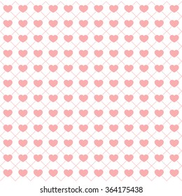 Vector valentine day background with hearts