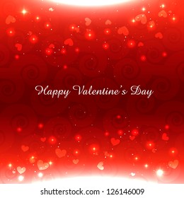 vector valentine day heart background with space for your text
