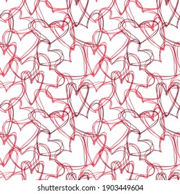 vector valentine day hearts seamless pattern