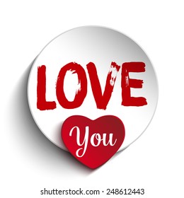 Vector - Valentine Day I Love you Heart