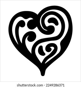  Vector San Valentín corazón de trabajo abierto. 