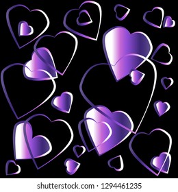 Vector valentine day pattern design. Heart and lips on the pattern. Vector beautiful pattern  for Valentine's Day. 