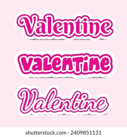 Vector Valentine Day Sticker set collection