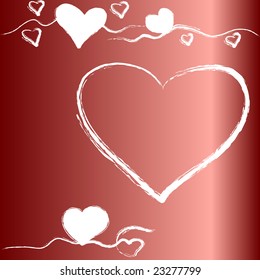 vector valentine flyer with hearts