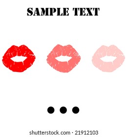 vector valentine flyer with lips