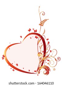 vector valentine frame like heart with butterflies