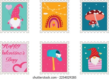 Vector of the valentine gnomes