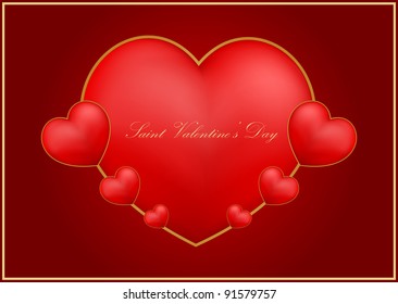 vector valentine greeting card