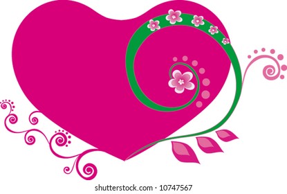 vector valentine with heart