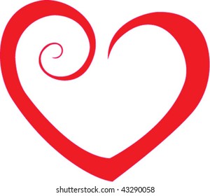 vector valentine with heart