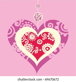 vector valentine with heart