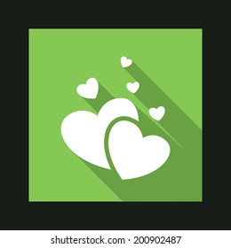 Vector valentine heart flat icon