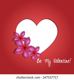 Vector Valentine heart illustration, background