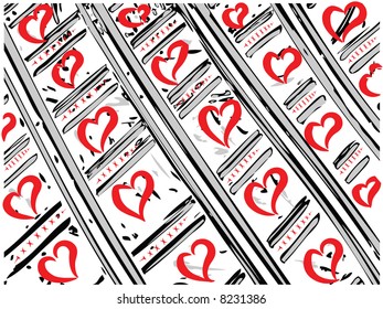 vector valentine hearts