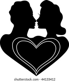 Vector Valentine Icon Love Logo also available with Text.
