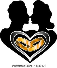 Vector Valentine Icon Love Logo also available with baby.